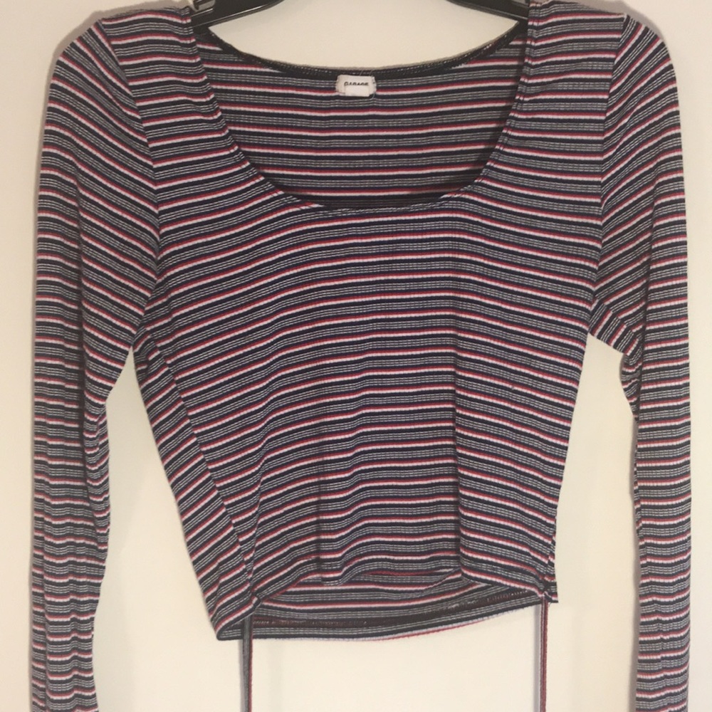 Cropped Long Sleeve Garage Shirt